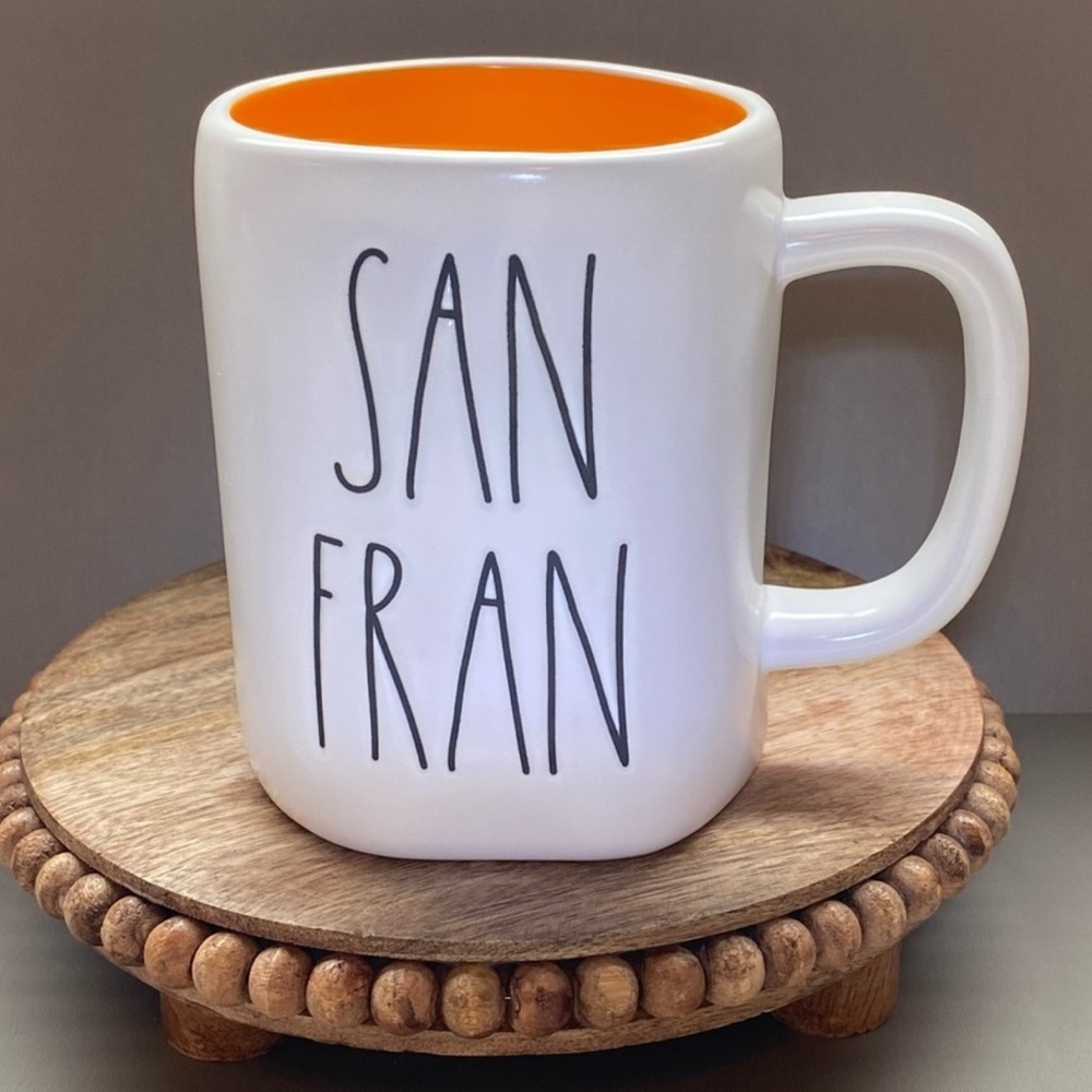 Rae Dunn San Fran Mug - White and Orange